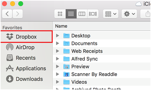 dropbox on mac